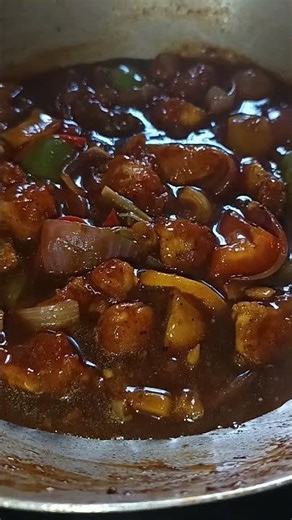 Chilli mushroom final look. How is it? #chillimushroom #lunchthali #highlights #chinesefood #viral