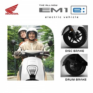 20K views · 89 reactions | The All-New EM1 e: features the Disc and Drum Brake that provides smooth braking and ensures stable control. Have a safe rides! To know more, https://www.hondaph.com/motor/the-all-new-em1-e #EM1e: #BatteryElectricVehicle #HondaPH | Honda Philippines, Inc. | Facebook
