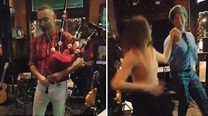 The Wiggles Emma and Lachy do a jig in a pub together