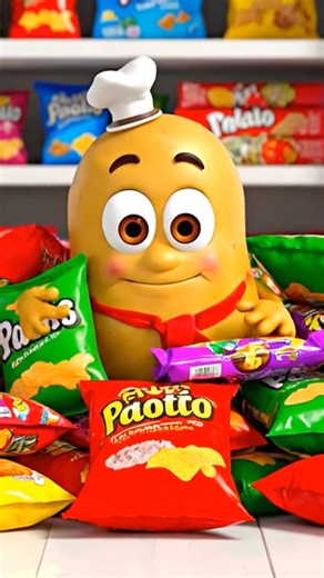 “Snack Avalanche! 🍟 Potato Turns Into a Snack Monster 😂 | Funny Animation Short” #Spudventures