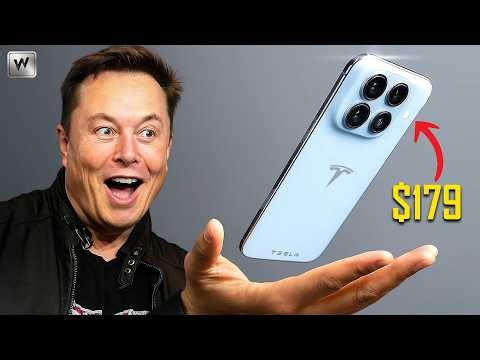 Elon Musk's Under $314 Tesla Phone Prototype HERE: FREE Starlink & Premium LOOK. Ending Apple!