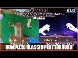 Super Smash Bros Melee - Classic Mode Full Playthrough, All Stages [1080P]