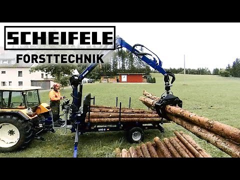 SCHEIFELE Rückewagen SRE-6 + Kran SF-6300 Klassik