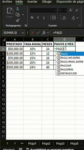 PAGO Función Financiera de EXCEL #excel #exceltips #tipsexcel