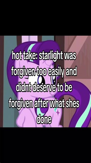dont get me wrong, I dont hate her and I feel bad for what shes been through, but shes done something horrible and could of ruined equestria all because of her friends cutie mark || #fyp #xyzbca #viral #hottake #starlightglimmer