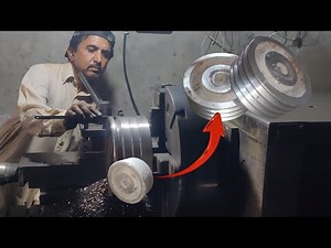How to make a pulley on a lathe || Casting an aluminum pulley || Lathe Machine Work