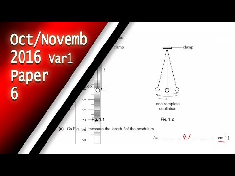 IGCSE Physics October November 2016 Paper 6 Variant 1