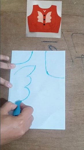 "Step-by-Step Butterfly Blouse Design Cutting Tutorial | Butterfly blouse back neck design