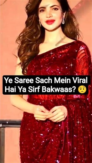 Amazon Saree Haul 2025 🤯 | Viral Red Georgette Saree Review Under ₹1200