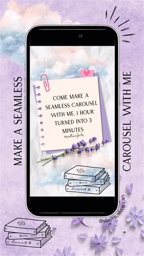 𝕋𝔸ℝ𝔸ッ || 𝒃𝒐𝒐𝒌𝒔𝒕𝒂𝒈𝒓𝒂𝒎 on Instagram: "💜Make a Seamless Carousel With Me💜 So you may notice this is the seamless carousel I posted earlier today. I thought “let’s record and kind of show the process”. Now it is sped up because it was an hours worth of work (which it depends on if I already have a vision or if I’m winging it until I like it). What’s not shown is the many times I tried different elements and the times I had to resize my whole project because it wasn’t fitting correctl