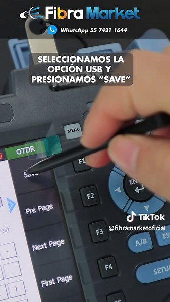 Cómo guardar datos de OTDR en USB fácilmente