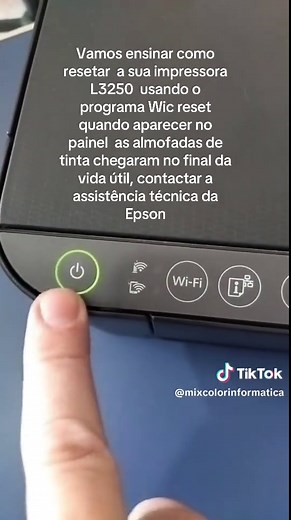 Como resetar impressora L3250 usando Wic Reset