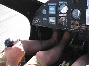 RAF 2000 Gyroplane Takeoff from Cockpit