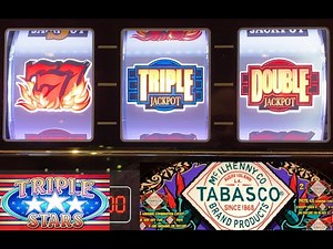 BOOM! Huge wins on New Triple Double Jackpot Wild Slot machine! 3 reel slots from Ballys!