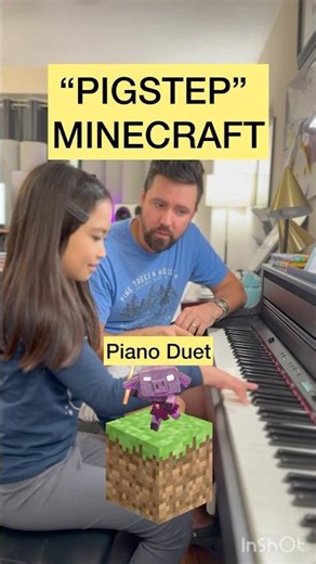 “PIGSTEP” from MINECRAFT | Piano Duet | Lesson Excerpt | Seidenberg Studio #minecraftmusic #piano