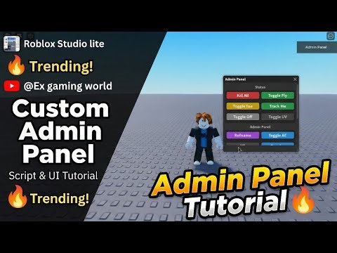 [FREE] Custom Admin Panel for Studio Lite (UI + Server Setup) | Roblox Scripting
