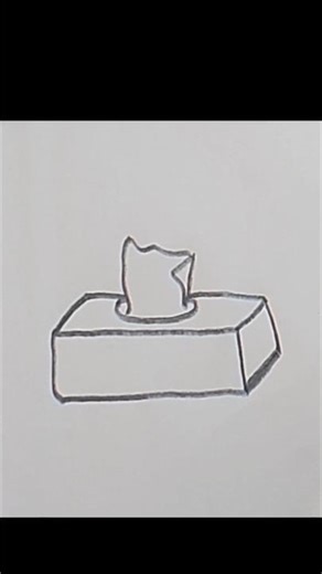 Tissue box drawing|Easy drawing with pencil|#shorts #foryou #youtubeshorts
