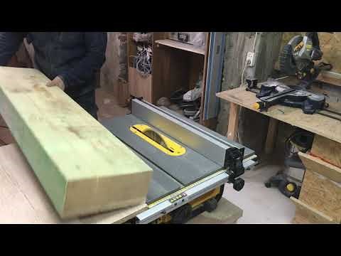 how to cut large pieces of wood on a table saw DW745