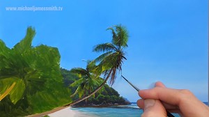 Painting Paradise Sands. Full lesson at https://www.michaeljamessmith.tv/paradise-sands | Michael James Smith