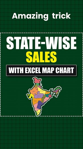 ATHER NAQVI l Excel, Tech & Ai Tips | 🗺️ Visualize State-wise Sales with Excel Map Chart – One Click Wonder! #excel #exceltips #exceltricks #explore #excelhacks #productivity... | Instagram