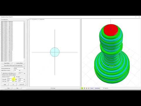 Cut a STL part by slicing in simple untapered parts. CT: df3d slice1
