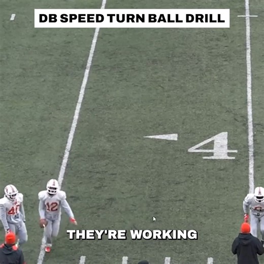 Glazier Clinics on Instagram: "DB Speed Turn Ball Drill - DBs are working on their hips and footwork efficiency - Players should step, stick it, and gain ground at the top step - Stepping in the bucket rather than gaining ground is the difference between PBUs and interceptions - Use different spots and go both ways to work different breaks and positions - They need to learn how to react and catch the football Andy LaRussa, Asst Head Coach, Western Kentucky #GlazierClinics"