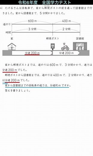 2024年度 全国学力テスト小学6年生算数4️⃣(4)