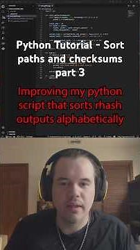 Python tutorial - make script to sort checksums and paths by path (part 3) #coding #python