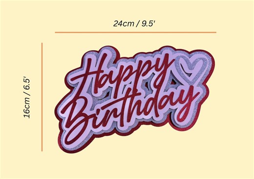 Large Red and Pink Cake Topper (birthday, Hens, Kitchen Tea, Bridal Shower) Customisation Available - Etsy