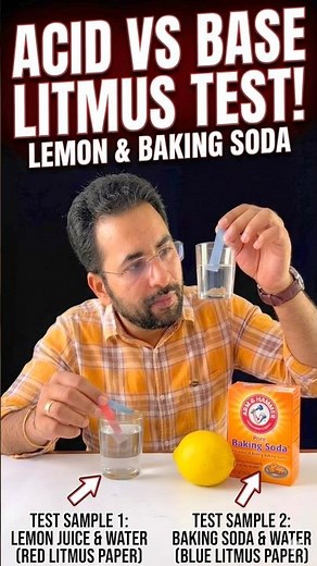✅Litmus test : Acid vs Base (lemon juice & baking soda )