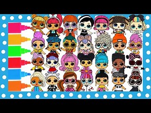 LOL Surprise Dolls Coloring Book Page Compilation Masquerade L.O.L. Surprise! | HAPPILY SNOWBALL