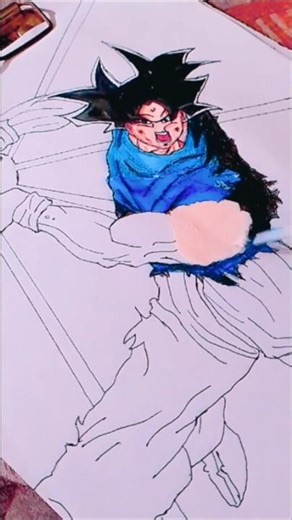 How To Draw Goku 😱#shorts