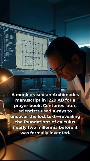 In 1229 AD, a monk named Johannes Myronas erased the text from a 10th-century book to reuse its valuable parchment for a prayer book. He had no idea he was destroying the only known copy of some of the most important works by the ancient Greek mathematician, Archimedes. At the time, parchment was incredibly expensive, as it was made from animal skin. It was common practice for monks to scrape off older texts they deemed less important to create new books. For nearly 700 years, the original writi
