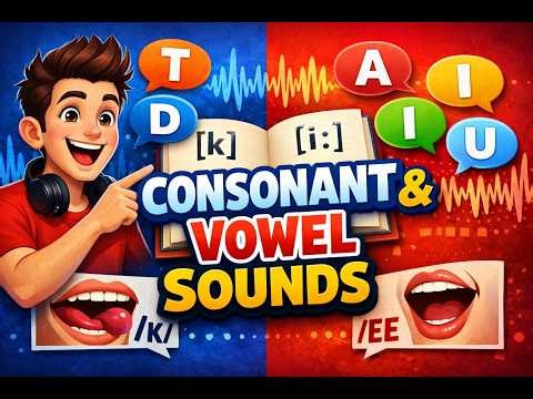 Task 3 - Consonant and Vowel Sounds | English Phonetics Pronunciation Video
