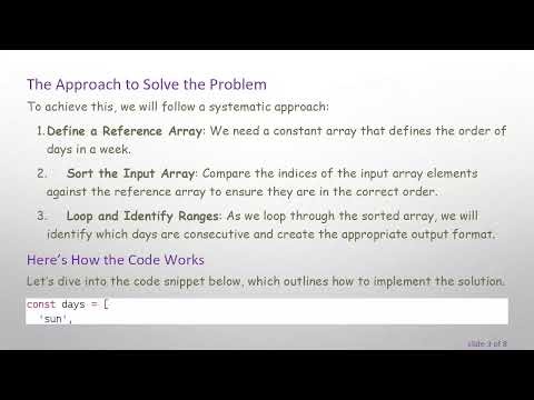 Combining Consecutive Days of the Week in JavaScript