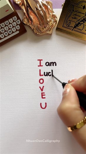 Secret Message for Father ❤️ #lettering | Nhuandao Design