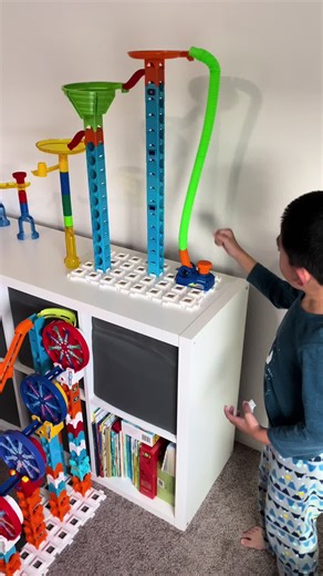 Pop tube long marble run #poplock #marblerun #asmr #satisfyingvideo #marblerush #poptubesound