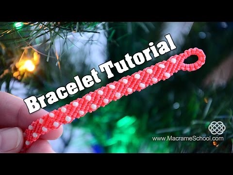 Macramé Stripes with Candies - Easy Bracelet Tutorial