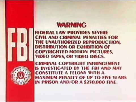Red-Orange FBI Warning Screens (1984-1991)