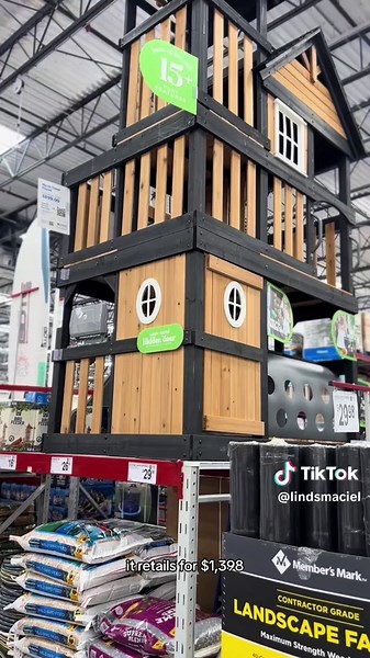 The Sam’s Club Backyard Discovery Mystic Tower Cedar Swing Set is absolutely BEAUTIFUL! A secret tower door, rope ladder, crawling tunnel, rock climbing wall, 8 foot wavy slide, two swings, and a web swing! My sams club is already low in stock - 🔗 in my LTK! #mystictower #samsclub #samsclubfind #swingset #samsclubmusthaves #samsclubfinds #kidsswingset #backyardmusthave #backyardplayground #kidsoutdoors #kidsfinds #momoftwo #momoftwolittles