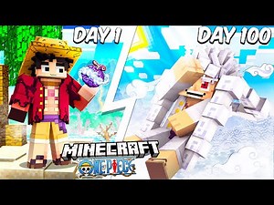I Survived 100 Days as Luffy in One Piece Minecraft...