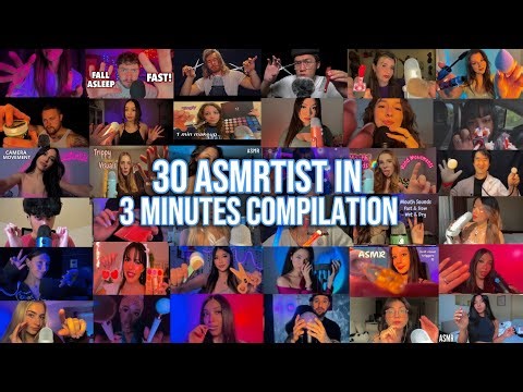 ASMR | 30 Asmrtist in 3 Minutes Compilation (Fast & Agressive Asmr) | Asmr Compilation