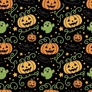 Pumpkin Seamless Pattern: Halloween Digital Paper for Fabric Printing (instant Download) - Etsy UK