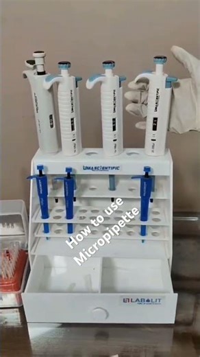 How to use Micropipette guide by Uma scientific #micropipette #pipette #new #labolit #viral #shorts