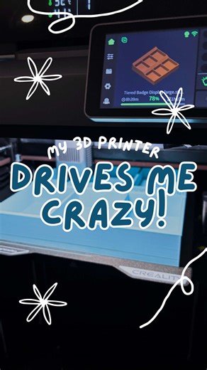 Anyone else get driven CRAZY by their 3D printer? It is so amazing when it works but when it doesn’t… 😭 #3dprinting #3dprinter #artist #smallbusiness #relatable