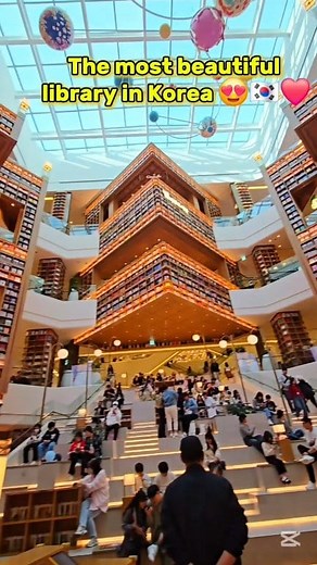 3.3K views · 73 reactions | The most beautiful library in Korea 朗❤️ #ShandiainKorea #southkorea #korea #library #viralreelschallenge #niceview #studyabroad #korean | Shandia in Korea | Facebook