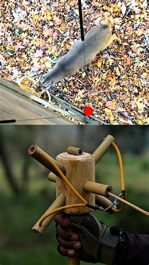 Primitive Bamboo Bow Deer Hunt | Silent Archery Shot in the Wild #bamboo#hunting