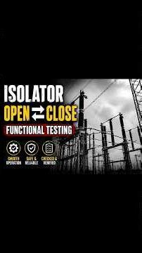Isolator Open Close Functional Testing l Switchyard | Open Close Check Testing