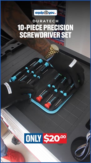 Check out our new Duratech 10-Piece Precision Screwdriver Set featuring screwdrivers with flat, philip, and star bits of various sizes. Perfect for electronics, glasses, gadgets, and fine detail work with its durable handles and magnetic tips. ��ONLY $20 Visit us at our Redmans, St. Thomas, Wildey, St. Michael or Jackson, St. Thomas stores, shop online at Equip4You.com, or call us at 426-9999 / 425-9999. #Equip4You #duratech #screwdrivers #screwdriverset | Equip4you