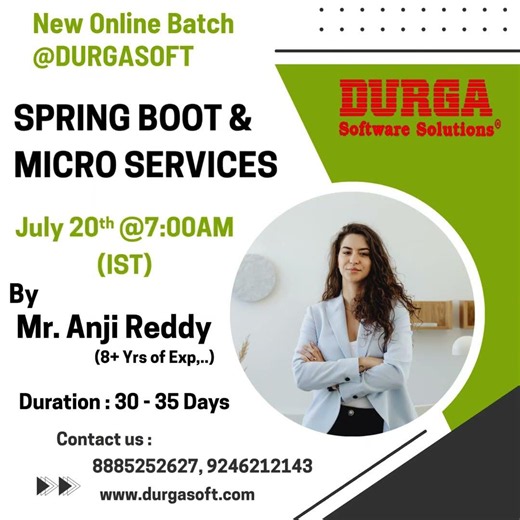 SPRING BOOT & MICRO SERVICES Online Training @ DURGASOFT #durgasoftware #springboot #shorts